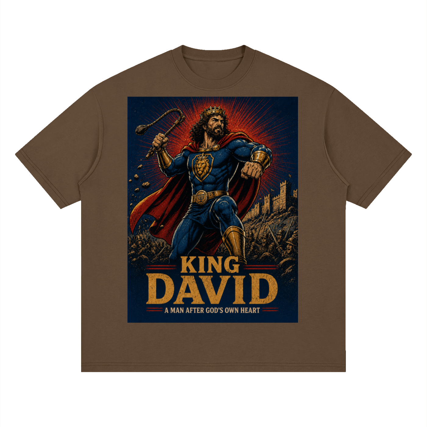 King David Heroic Streetwear Loose Drop Shoulder T-Shirt