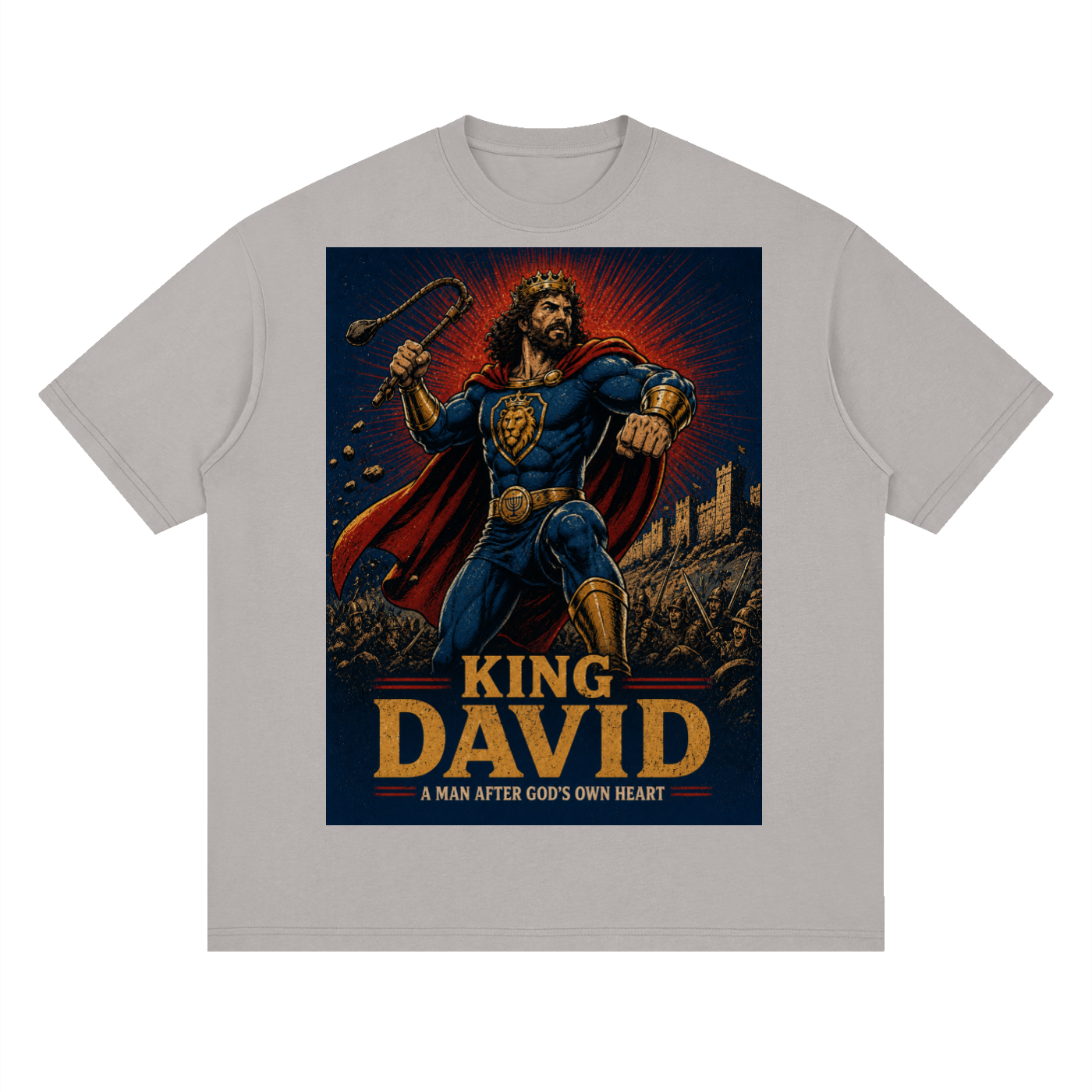King David Heroic Streetwear Loose Drop Shoulder T-Shirt