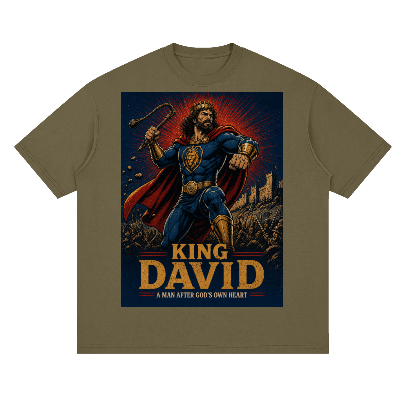 King David Heroic Streetwear Loose Drop Shoulder T-Shirt