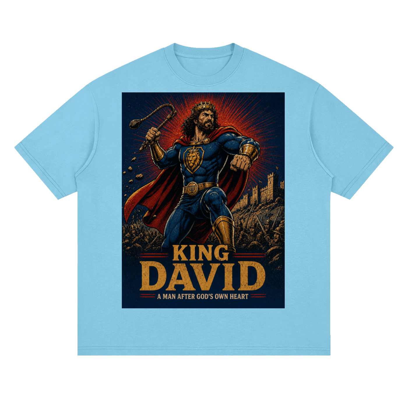 King David Heroic Streetwear Loose Drop Shoulder T-Shirt