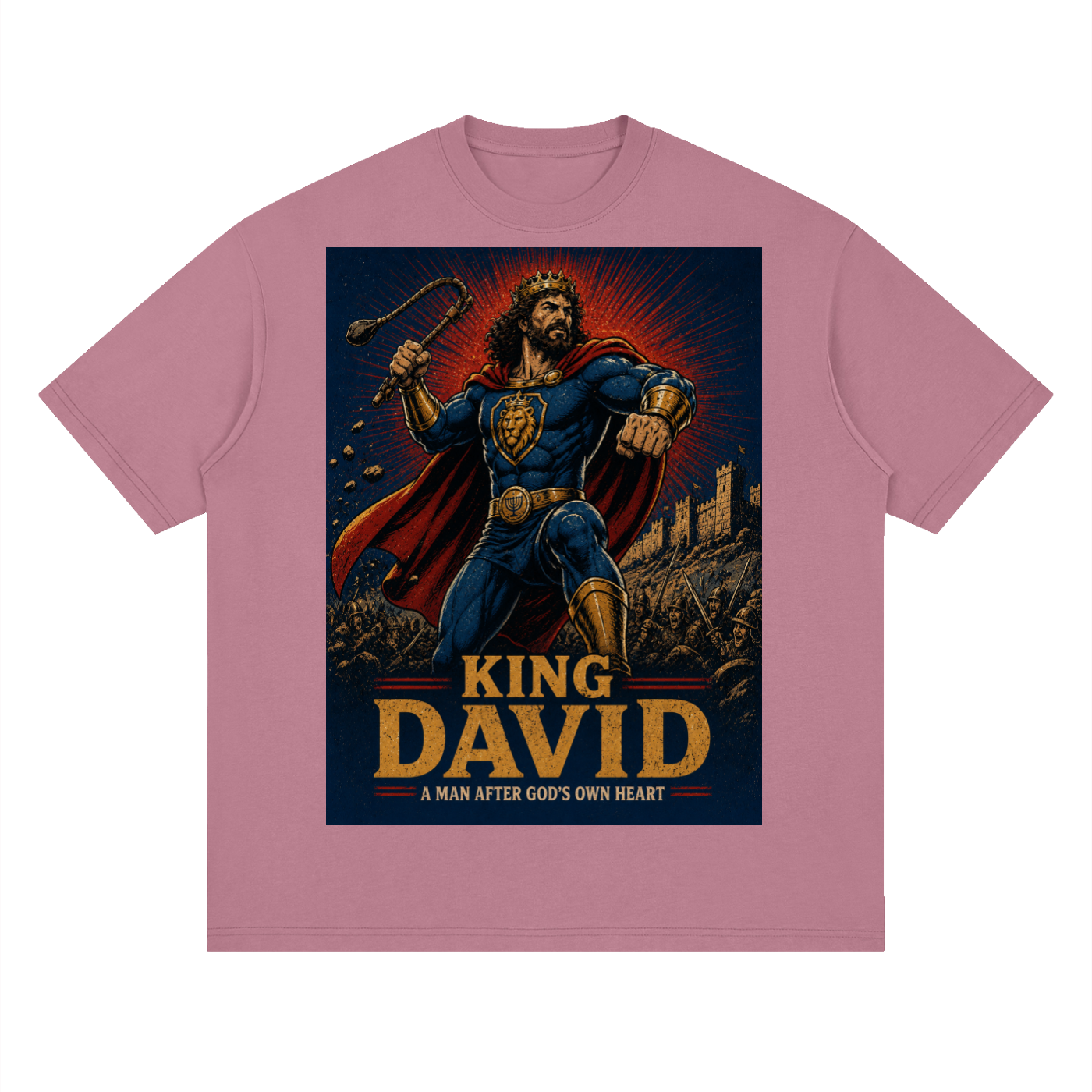 King David Heroic Streetwear Loose Drop Shoulder T-Shirt