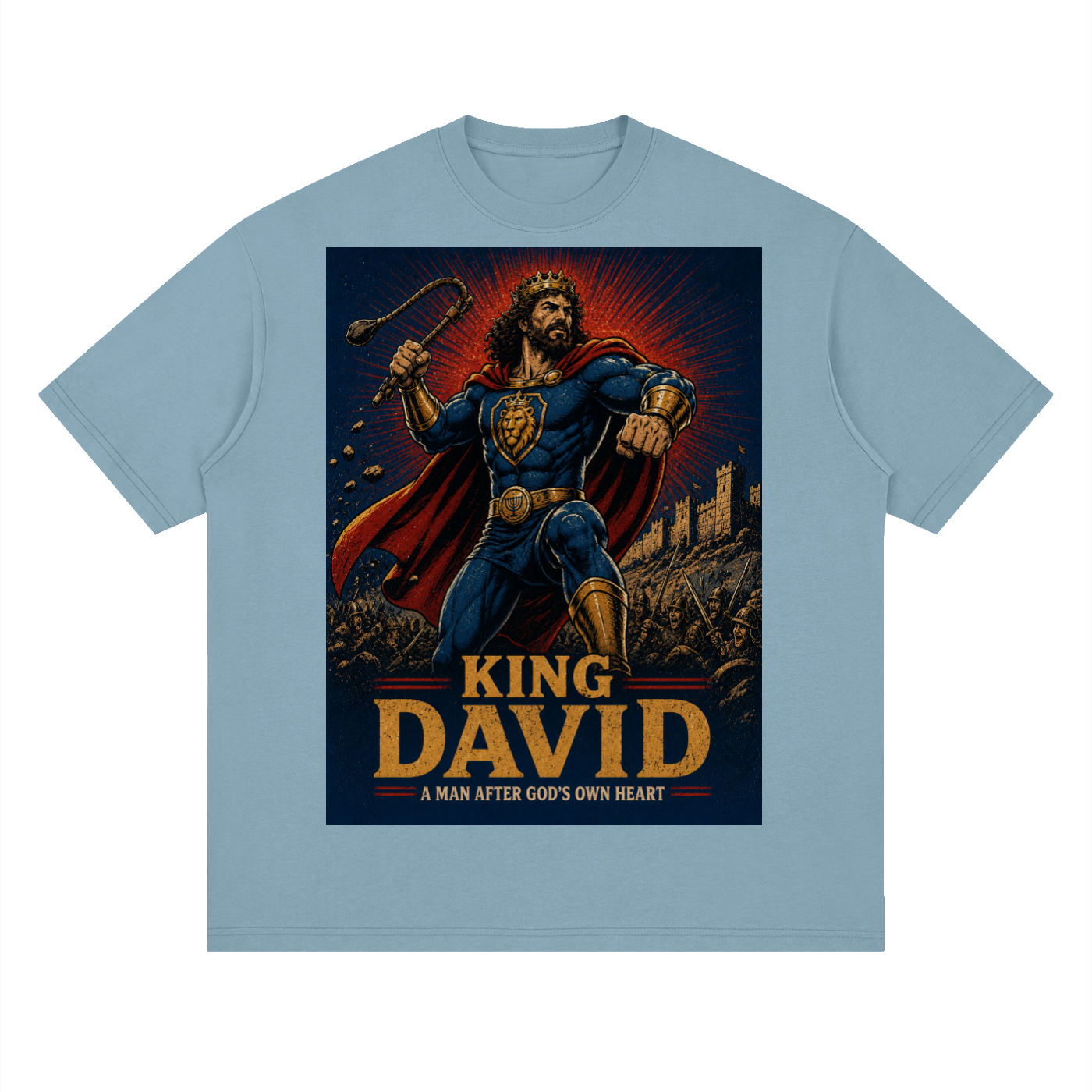 King David Heroic Streetwear Loose Drop Shoulder T-Shirt