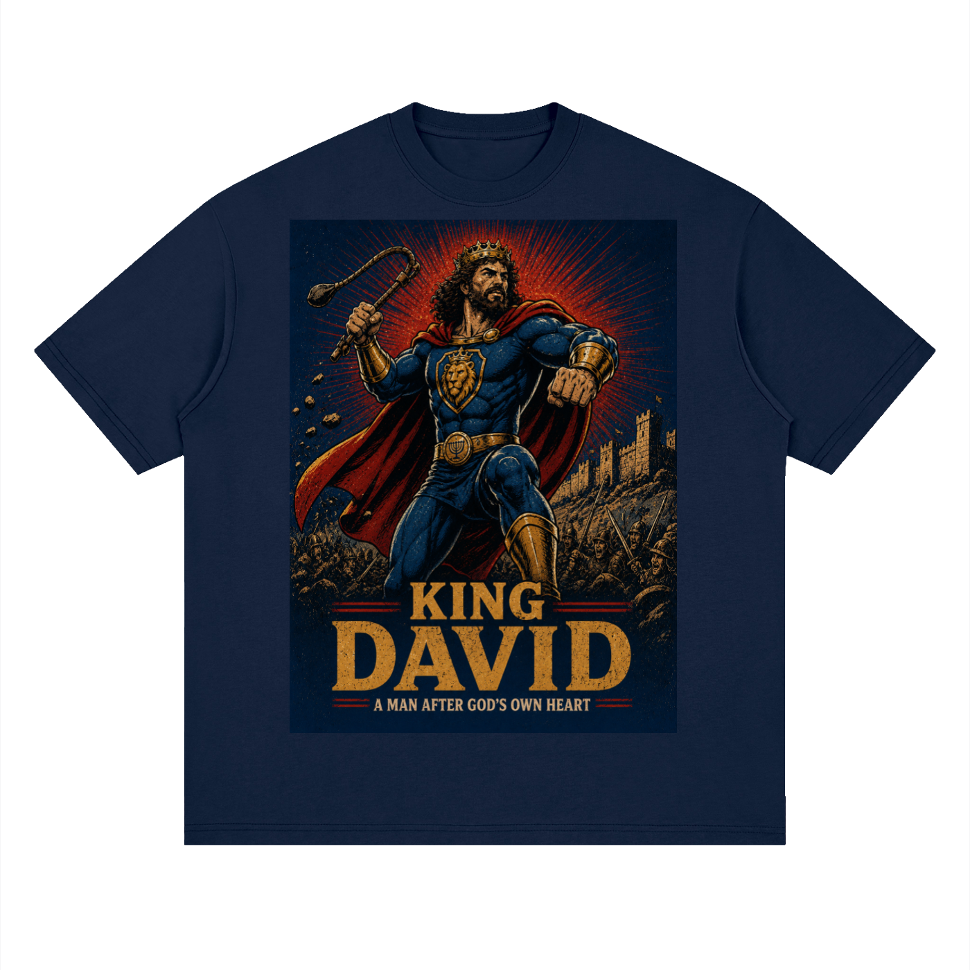 King David Heroic Streetwear Loose Drop Shoulder T-Shirt