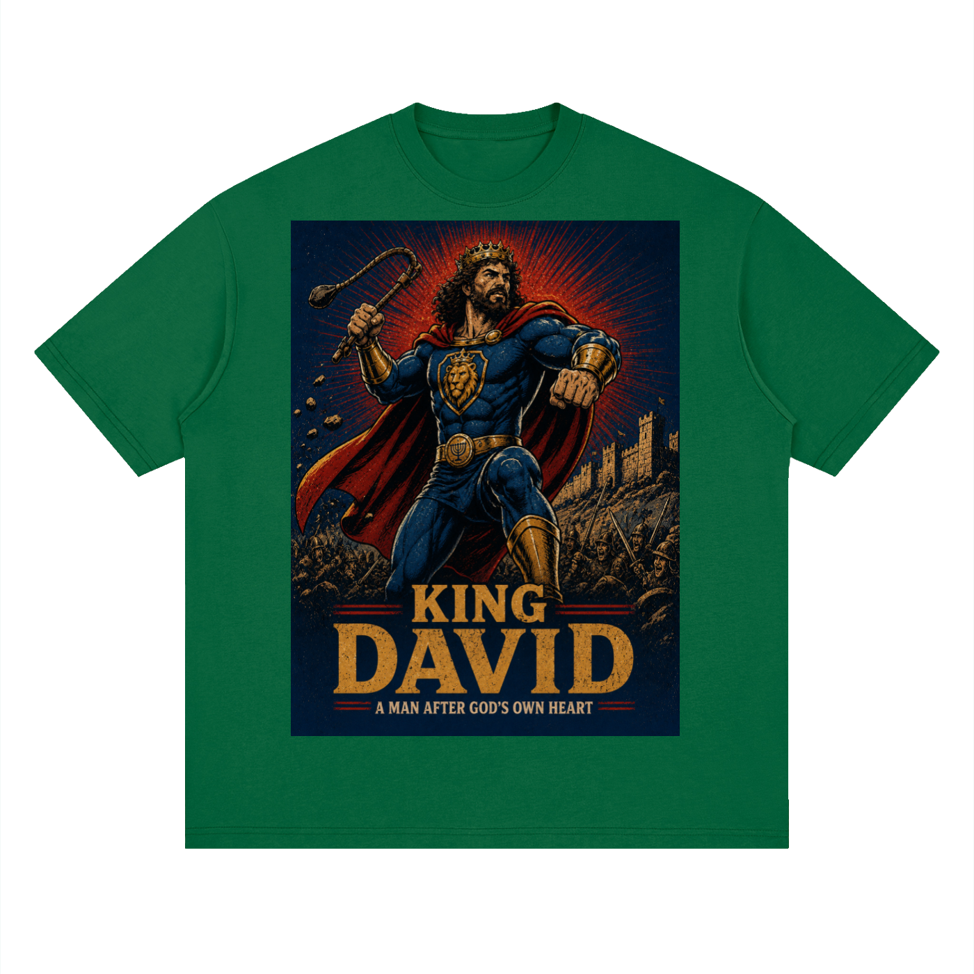 King David Heroic Streetwear Loose Drop Shoulder T-Shirt
