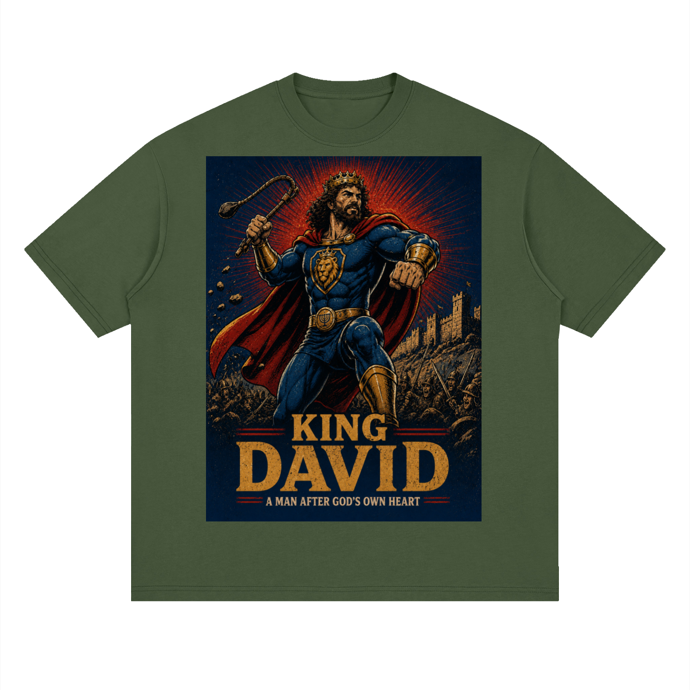 King David Heroic Streetwear Loose Drop Shoulder T-Shirt