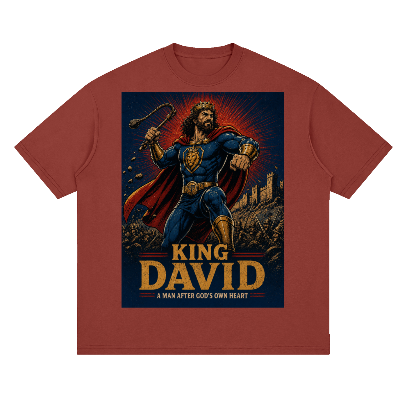 King David Heroic Streetwear Loose Drop Shoulder T-Shirt