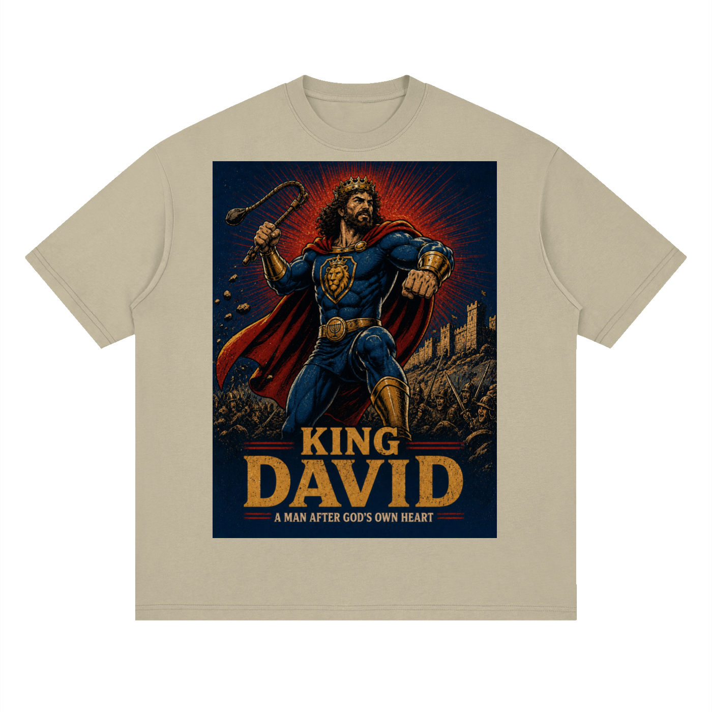 King David Heroic Streetwear Loose Drop Shoulder T-Shirt