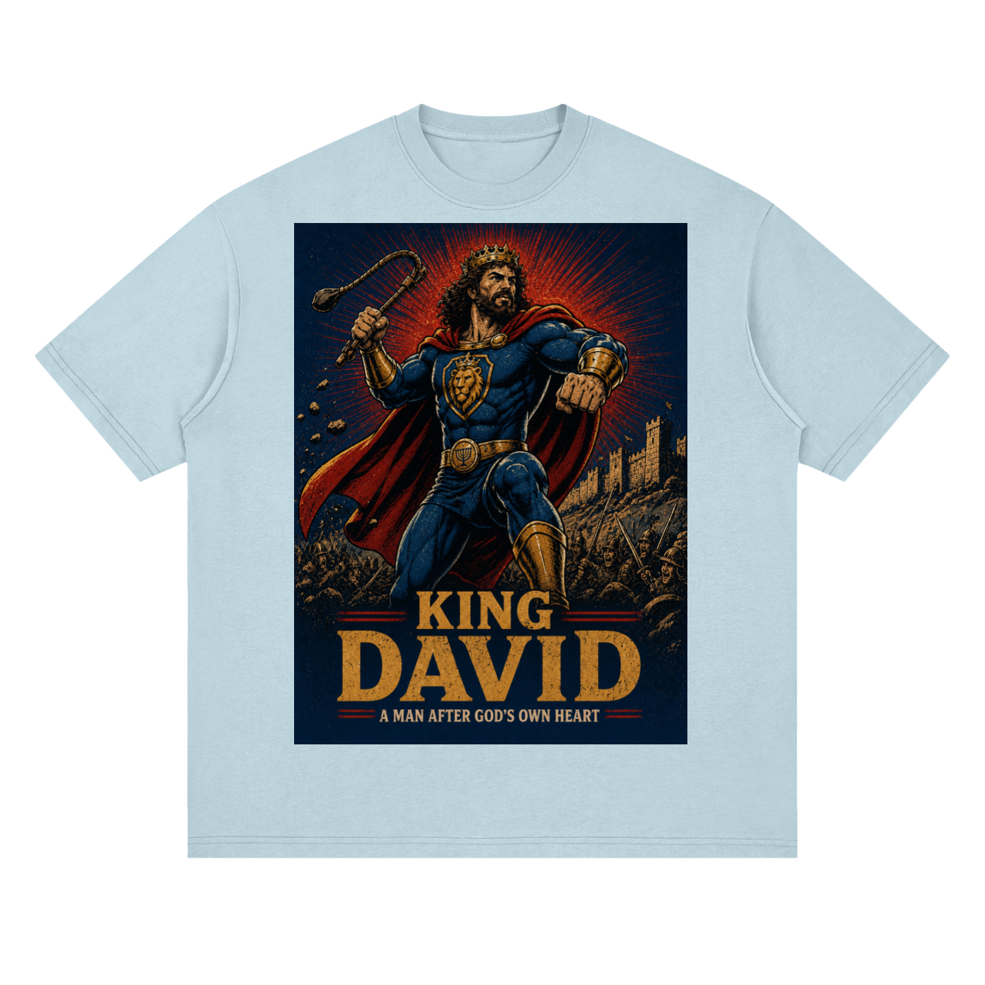 King David Heroic Streetwear Loose Drop Shoulder T-Shirt