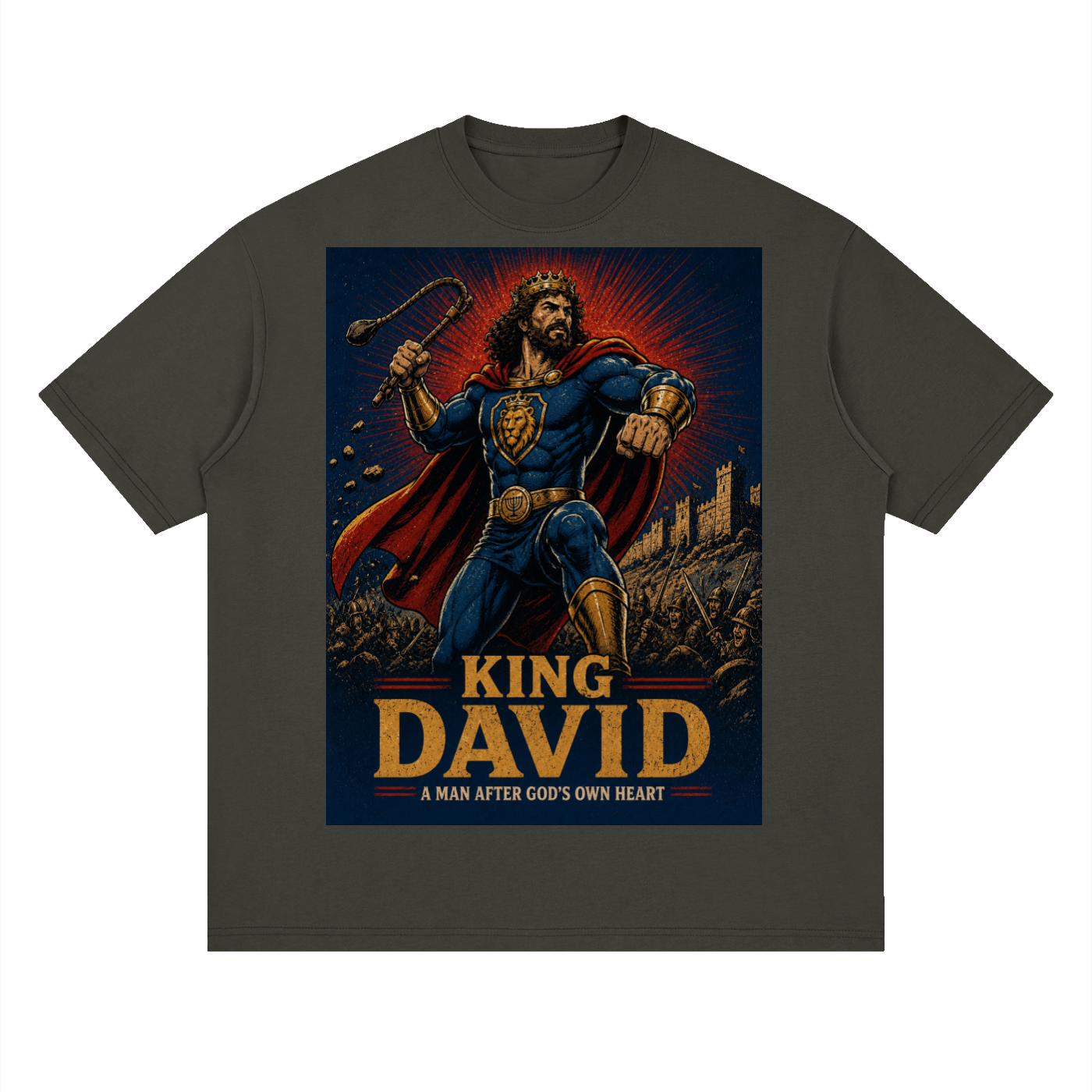 King David Heroic Streetwear Loose Drop Shoulder T-Shirt