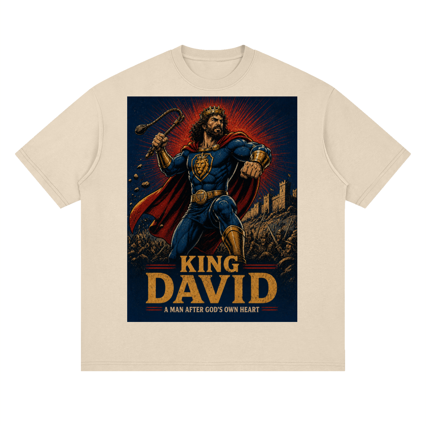 King David Heroic Streetwear Loose Drop Shoulder T-Shirt