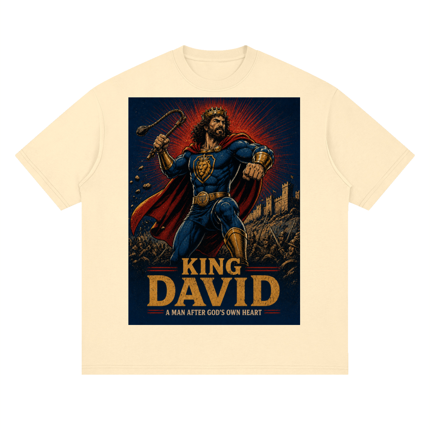 King David Heroic Streetwear Loose Drop Shoulder T-Shirt